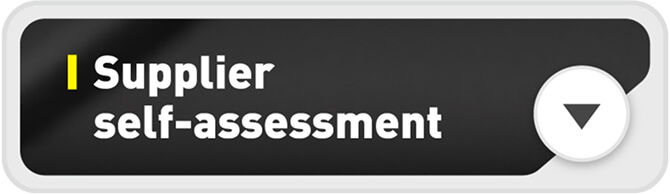 A rectangular black button with the words "Supplier self-assessment" in bold white text and a downward-pointing white arrow on the right side.